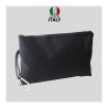 POCHETTE MARE JUTA NERA PERSONALIZZATA